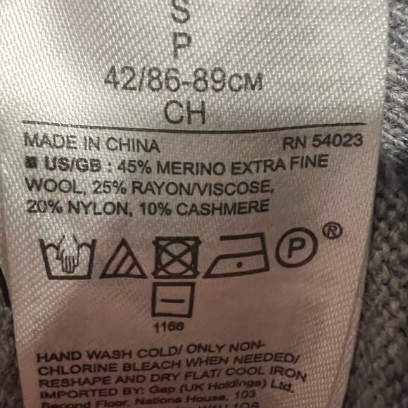 Banana Republic Women's Wool Cashmere Vneck Sweaterdress Grey Size Small - Picture 6 of 10